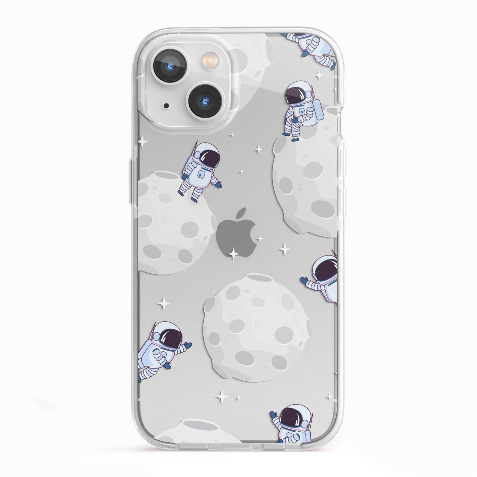 Astronauts and Asteroids iPhone 13 TPU Impact Case with White Edges