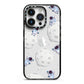 Astronauts and Asteroids iPhone 14 Pro Black Impact Case on Silver phone