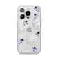 Astronauts and Asteroids iPhone 14 Pro Clear Tough Case Silver
