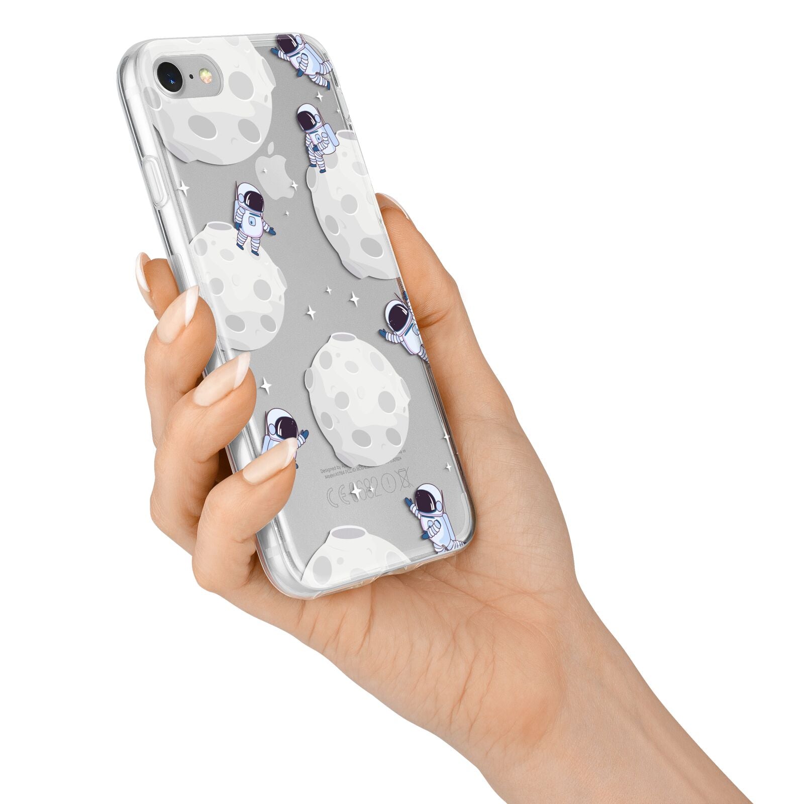 Astronauts and Asteroids iPhone 7 Bumper Case on Silver iPhone Alternative Image