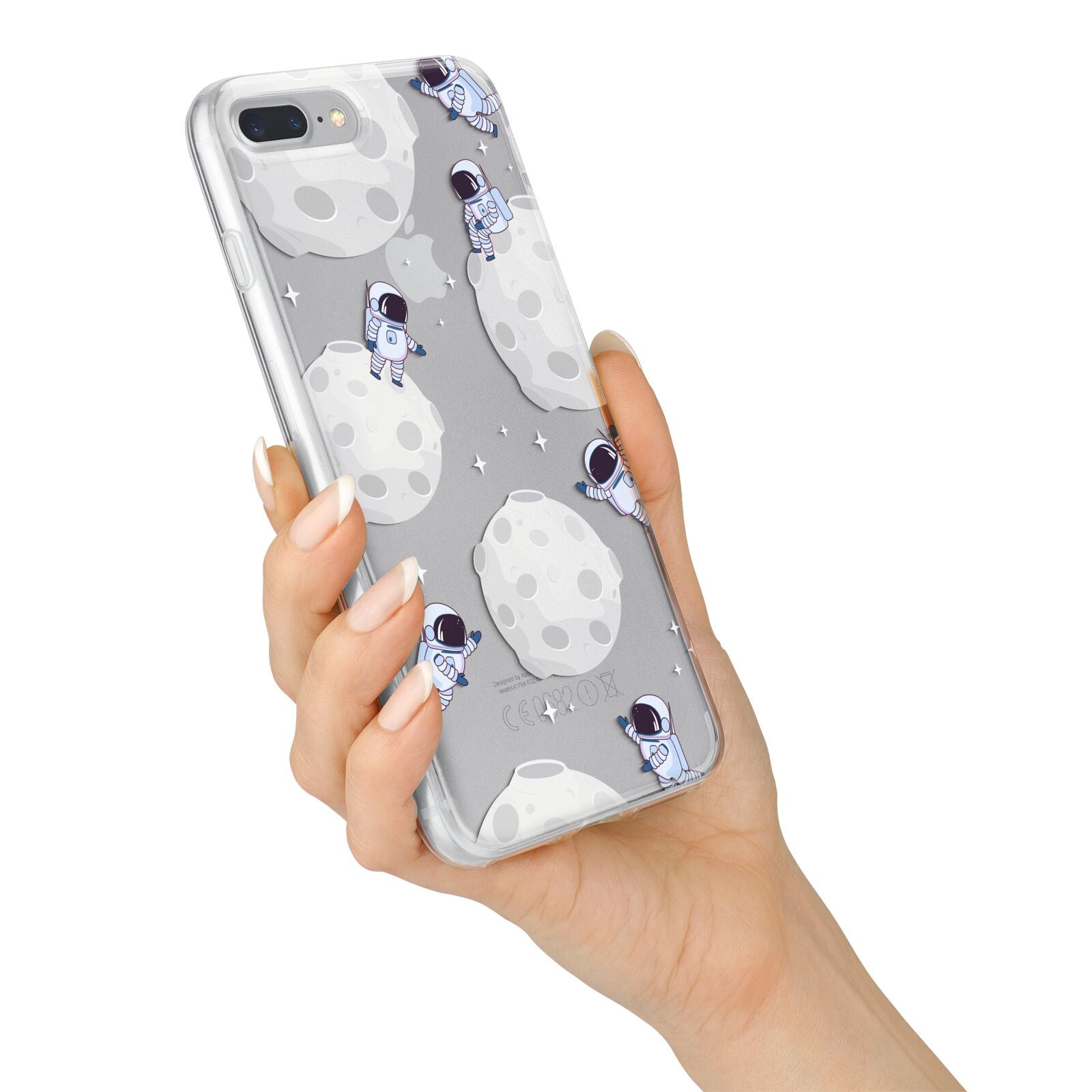 Astronauts and Asteroids iPhone 7 Plus Bumper Case on Silver iPhone Alternative Image