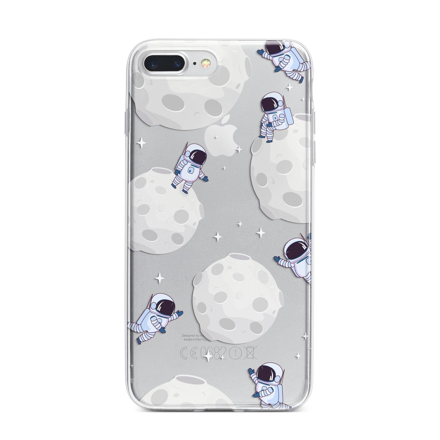 Astronauts and Asteroids iPhone 7 Plus Bumper Case on Silver iPhone