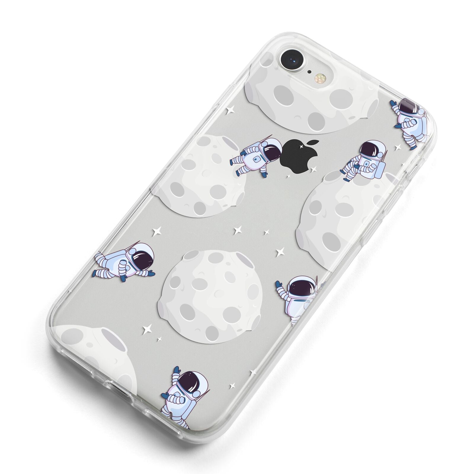Astronauts and Asteroids iPhone 8 Bumper Case on Silver iPhone Alternative Image