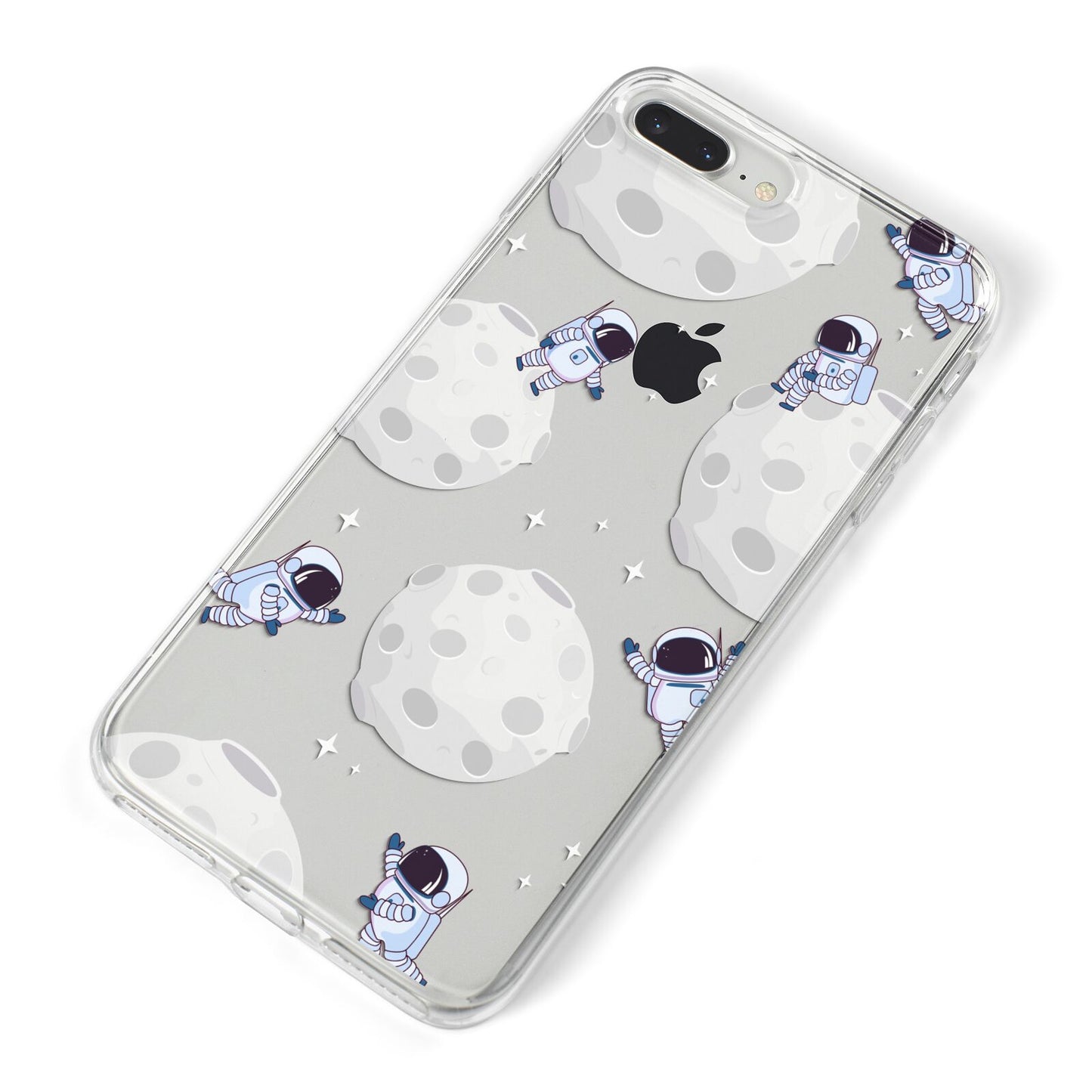 Astronauts and Asteroids iPhone 8 Plus Bumper Case on Silver iPhone Alternative Image