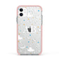 Astronomical Initials Apple iPhone 11 in White with Pink Impact Case