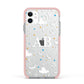 Astronomical Initials Apple iPhone 11 in White with Pink Impact Case