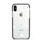 Astronomical Initials Apple iPhone Xs Impact Case Black Edge on Silver Phone