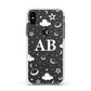 Astronomical Initials Apple iPhone Xs Impact Case White Edge on Black Phone