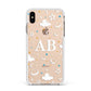 Astronomical Initials Apple iPhone Xs Max Impact Case White Edge on Gold Phone