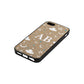 Astronomical Initials Gold Pebble Leather iPhone 5 Case Side Angle