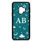 Astronomical Initials Green Pebble Leather Samsung S9 Case
