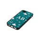 Astronomical Initials Green Pebble Leather iPhone 5 Case Side Angle