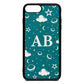 Astronomical Initials Green Pebble Leather iPhone 8 Plus Case
