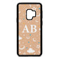 Astronomical Initials Nude Pebble Leather Samsung S9 Case