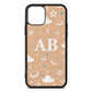 Astronomical Initials Nude Pebble Leather iPhone 11 Pro Case