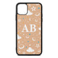 Astronomical Initials Nude Pebble Leather iPhone 11 Pro Max Case