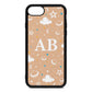 Astronomical Initials Nude Pebble Leather iPhone 8 Case