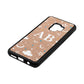 Astronomical Initials Rose Gold Pebble Leather Samsung S9 Case Side Angle