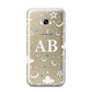 Astronomical Initials Samsung Galaxy A3 2017 Case on gold phone