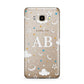 Astronomical Initials Samsung Galaxy J7 2016 Case on gold phone