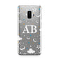 Astronomical Initials Samsung Galaxy S9 Plus Case on Silver phone