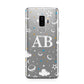 Astronomical Initials Samsung Galaxy S9 Plus Case on Silver phone