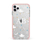 Astronomical Initials iPhone 11 Pro Max Impact Pink Edge Case