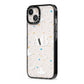 Astronomical Initials iPhone 13 Black Impact Case Side Angle on Silver phone