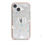 Astronomical Initials iPhone 13 Mini TPU Impact Case with Pink Edges