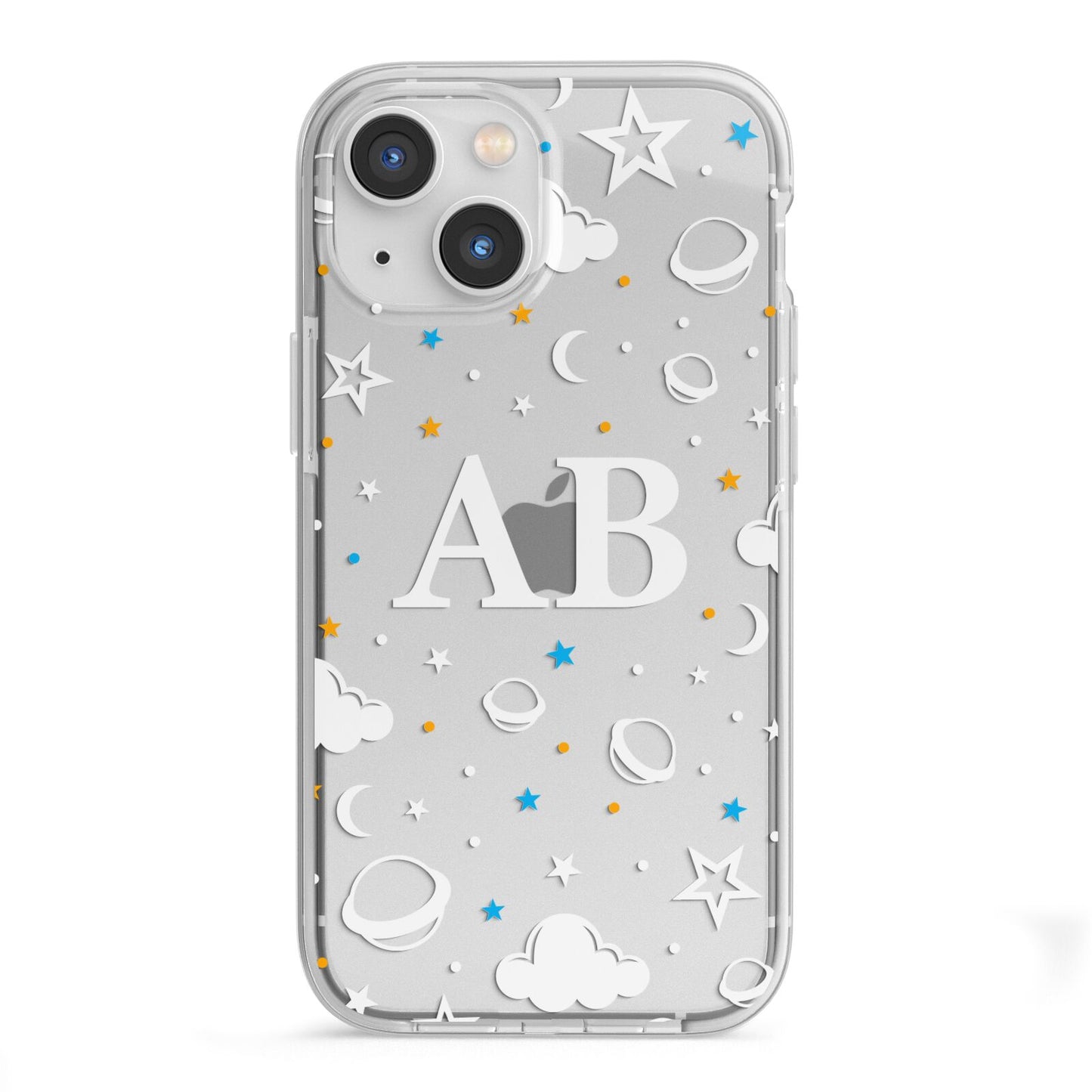 Astronomical Initials iPhone 13 Mini TPU Impact Case with White Edges