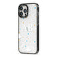 Astronomical Initials iPhone 13 Pro Max Black Impact Case Side Angle on Silver phone