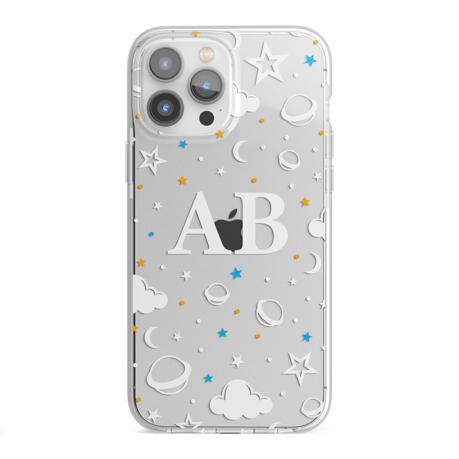 Astronomical Initials iPhone 13 Pro Max TPU Impact Case with White Edges