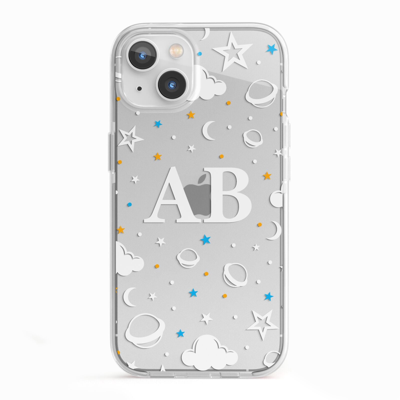 Astronomical Initials iPhone 13 TPU Impact Case with White Edges