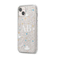 Astronomical Initials iPhone 14 Plus Glitter Tough Case Starlight Angled Image
