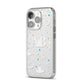 Astronomical Initials iPhone 14 Pro Clear Tough Case Silver Angled Image