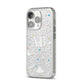 Astronomical Initials iPhone 14 Pro Glitter Tough Case Silver Angled Image