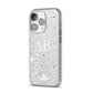 Astronomical Initials iPhone 14 Pro Glitter Tough Case Silver Angled Image