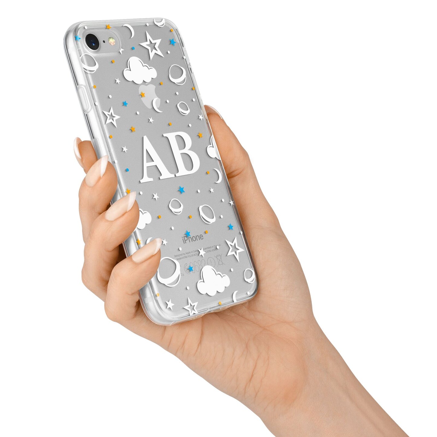Astronomical Initials iPhone 7 Bumper Case on Silver iPhone Alternative Image