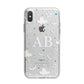 Astronomical Initials iPhone X Bumper Case on Silver iPhone Alternative Image 1