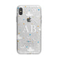 Astronomical Initials iPhone X Bumper Case on Silver iPhone Alternative Image 1
