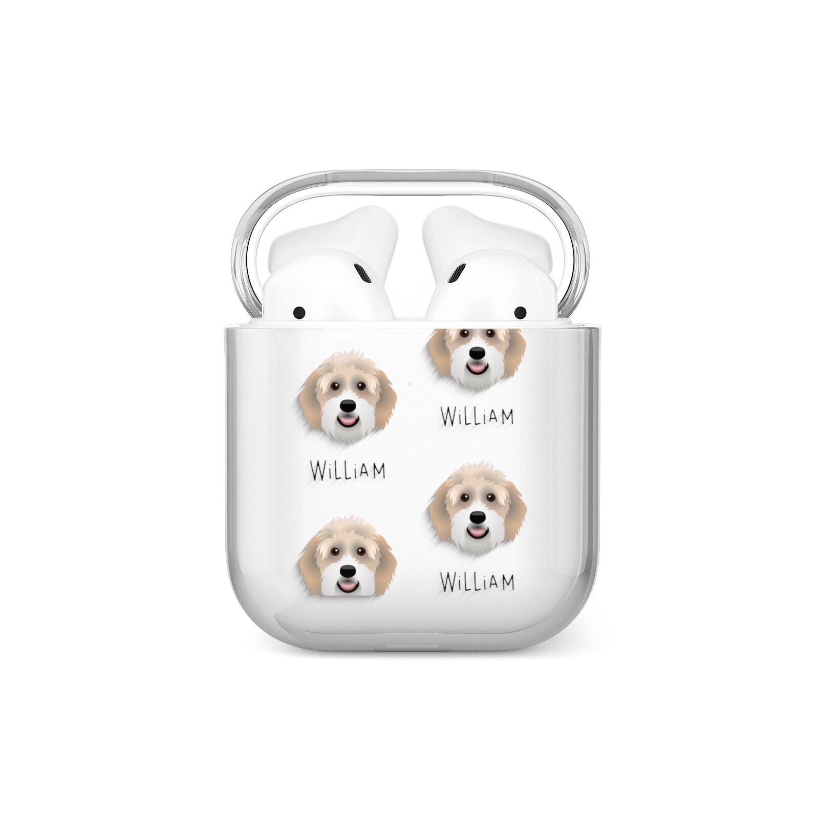 Aussiedoodle Icon with Name AirPods Case