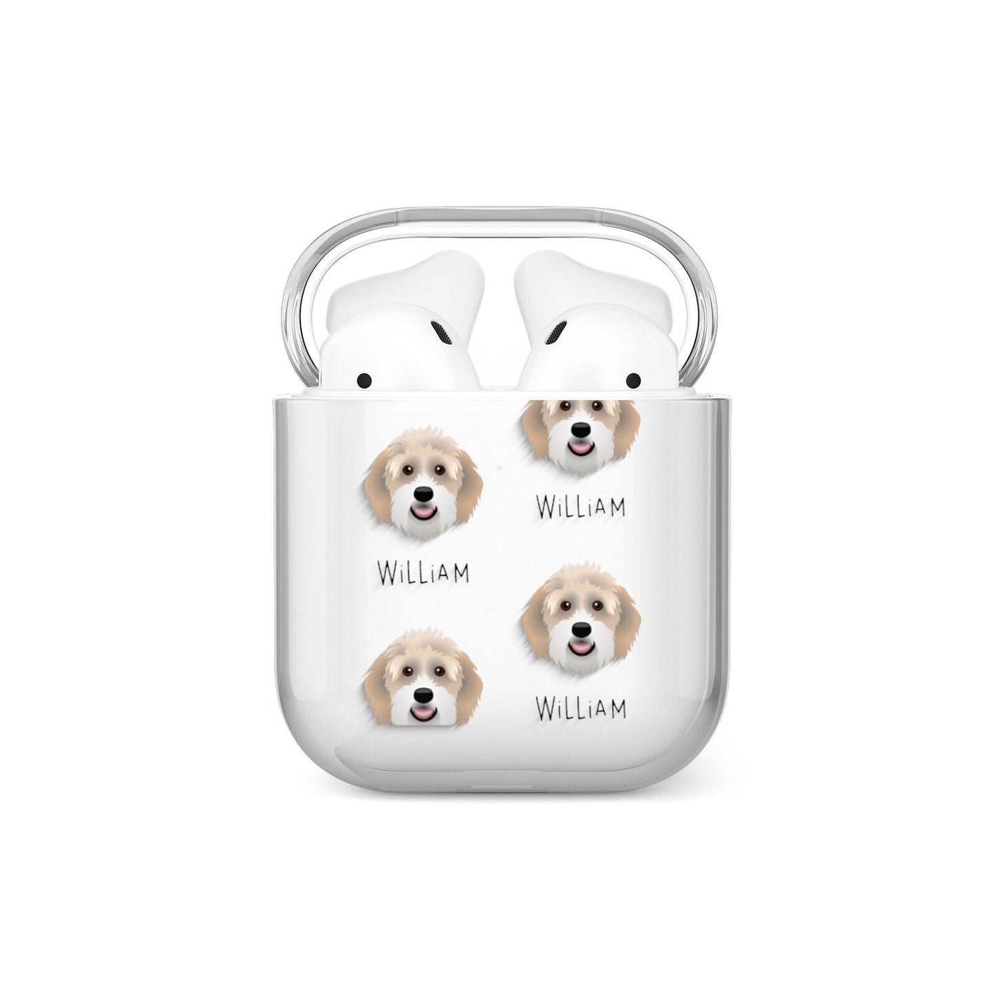 Aussiedoodle Icon with Name AirPods Case