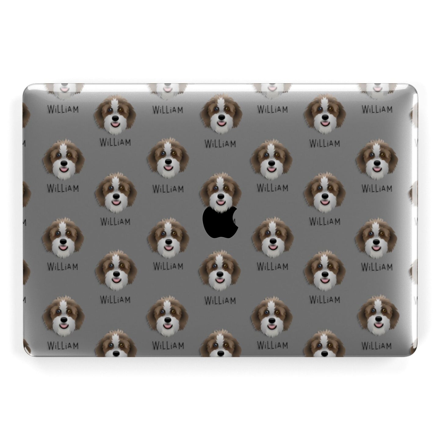Aussiedoodle Icon with Name Apple MacBook Case