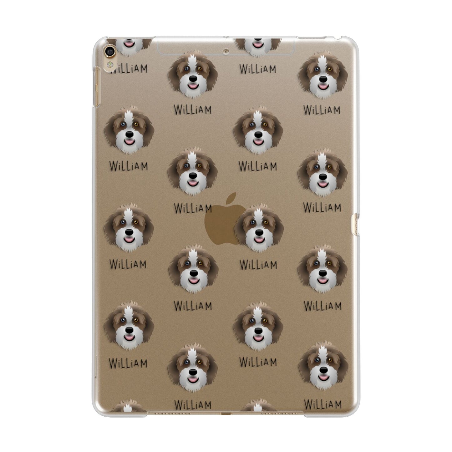 Aussiedoodle Icon with Name Apple iPad Gold Case