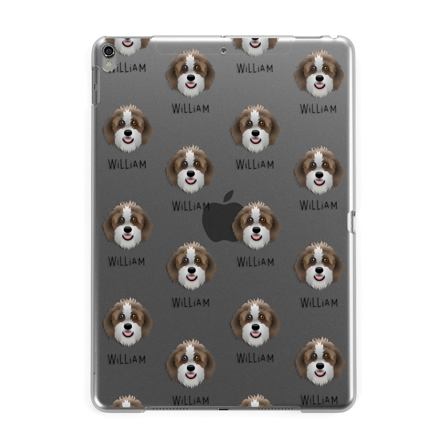 Aussiedoodle Icon with Name Apple iPad Grey Case