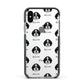 Aussiedoodle Icon with Name Apple iPhone Xs Impact Case Black Edge on Silver Phone