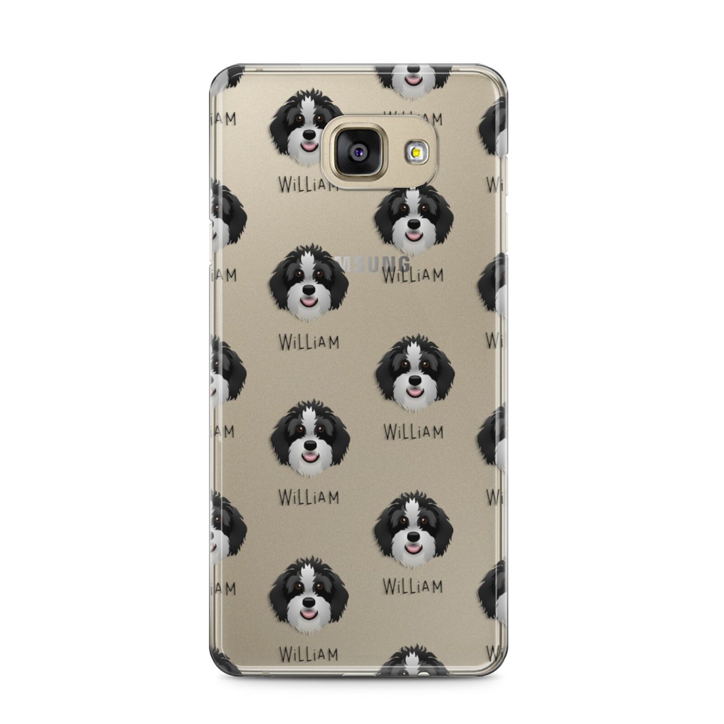 Aussiedoodle Icon with Name Samsung Galaxy A5 2016 Case on gold phone