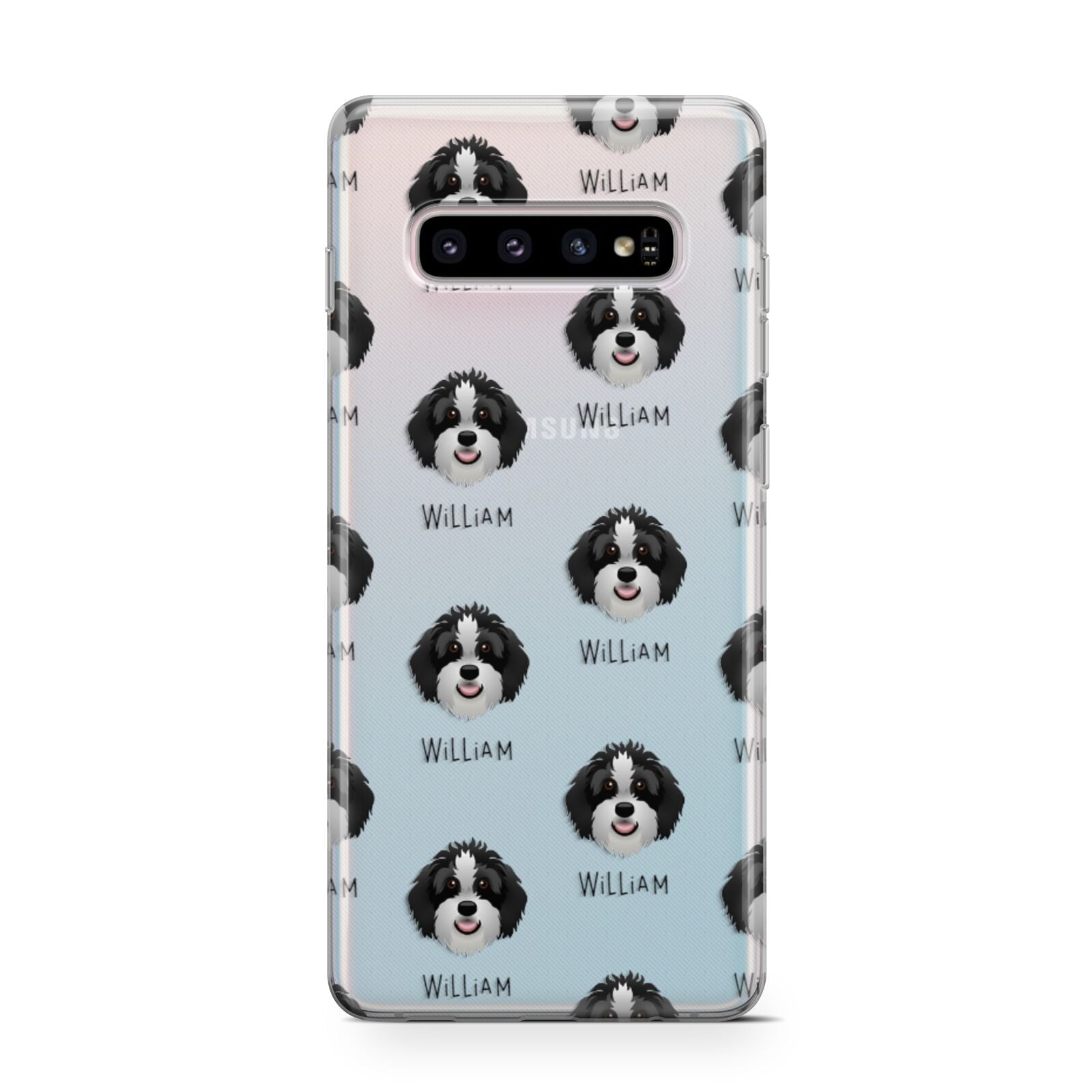 Aussiedoodle Icon with Name Samsung Galaxy S10 Case