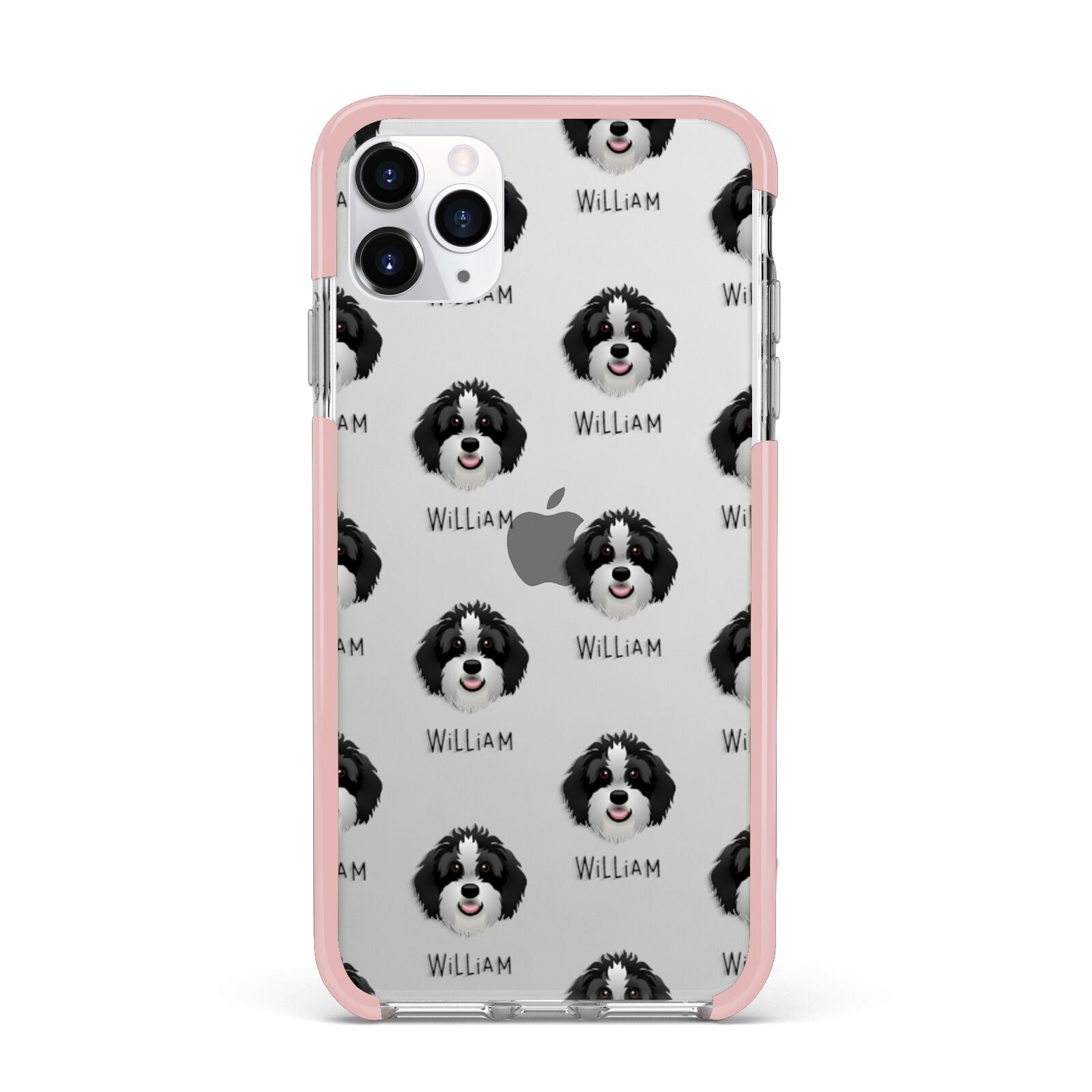 Aussiedoodle Icon with Name iPhone 11 Pro Max Impact Pink Edge Case