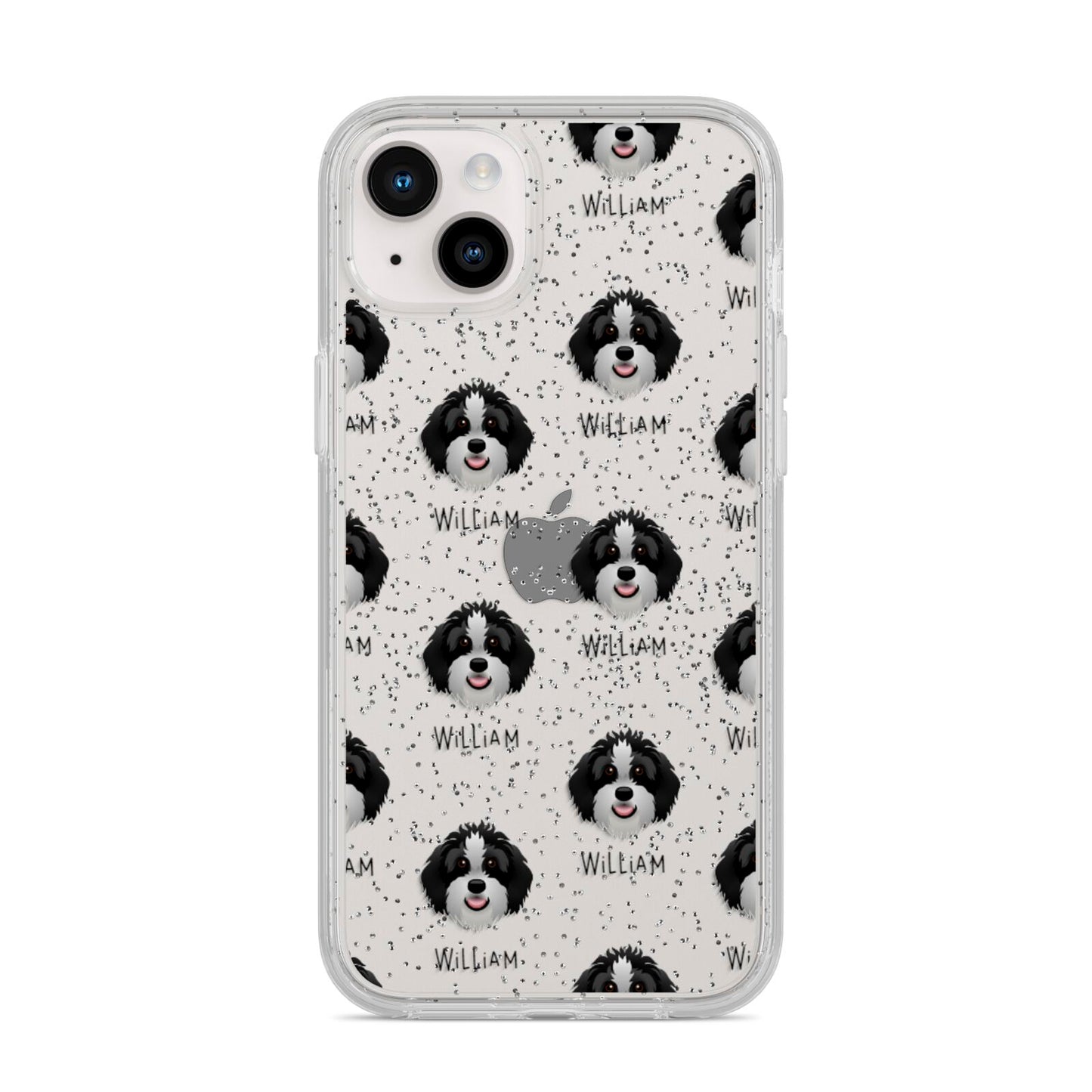 Aussiedoodle Icon with Name iPhone 14 Plus Glitter Tough Case Starlight